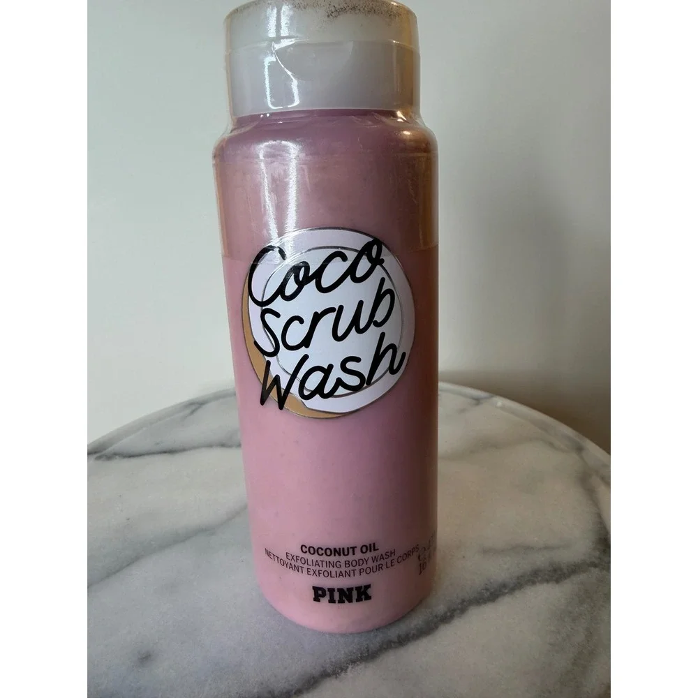 Victoria's Secret PINK Coco Scrub Wash Coconut Oil Exfoliating Body Wash 2 Pack